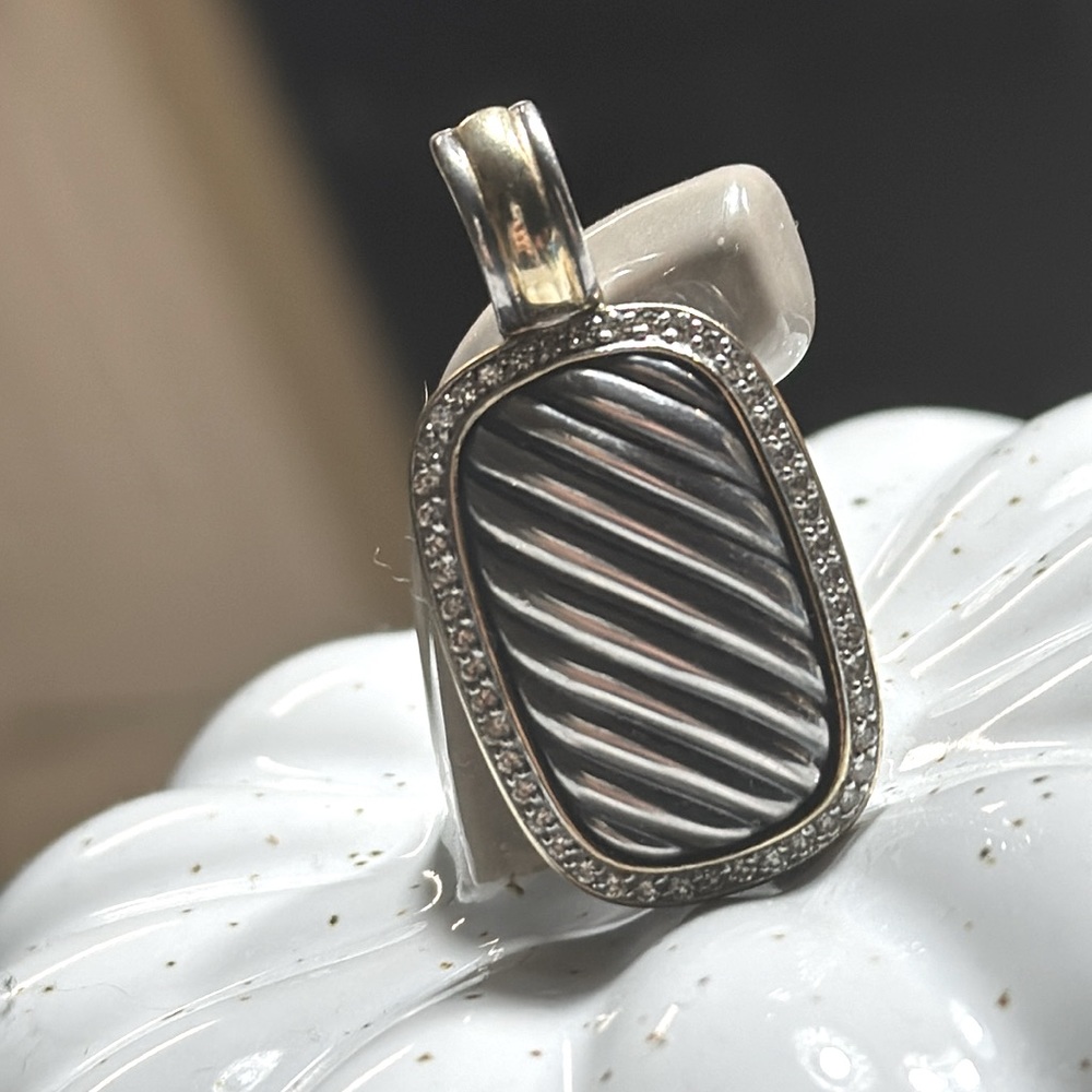 Authentic David Yurman cable and diamond enhancer